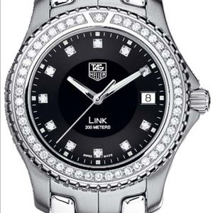 Tag heuer Men’s link w/ diamonds -gently used band